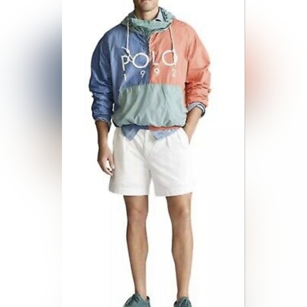 Vintage Ralph Lauren Polo 1992 Laguna 2 Stadium Colorblock 1/4 Zip Windbreaker